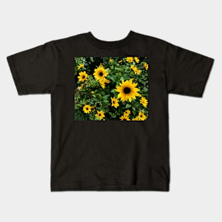 Bright yellow flowers in full bloom Kids T-Shirt